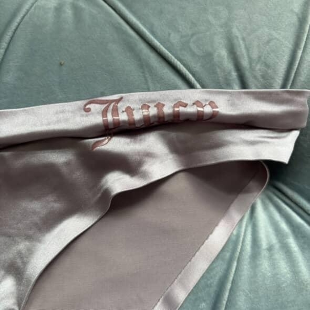 Juicy Couture Light Pink Satin Panties Underwear Women Size Small - Picture 3 of 6